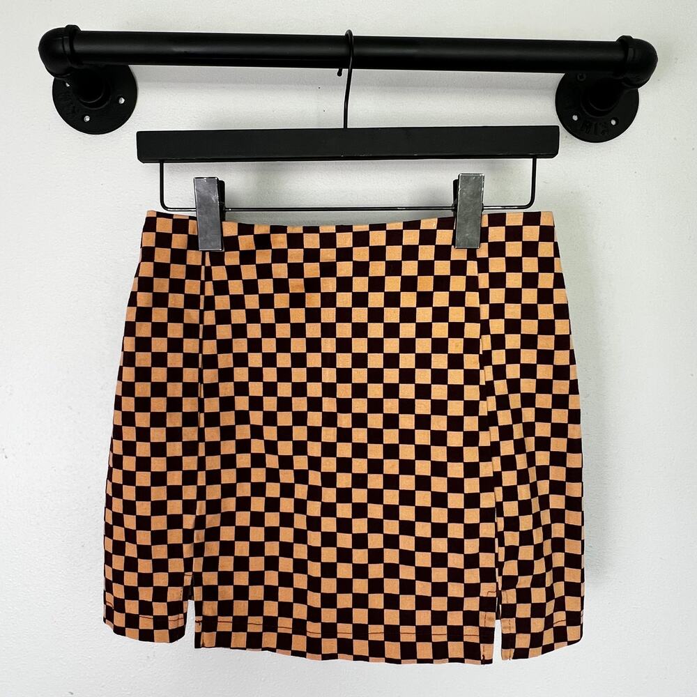 Y2K Grunge Checkerboard Love on a Hanger Mini Skirt Size 9